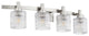 Quorum 5184-4-65 Four Light Vanity, Satin Nickel Finish