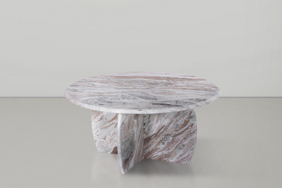 Formentera Marble Coffee Table, Brown, Coffee Table