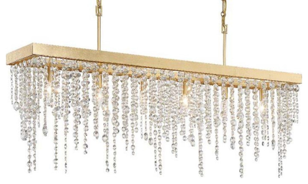 Crystorama Lighting Group WIN-617-CL-MWP Winham 6 Light 49"W - Antique Gold