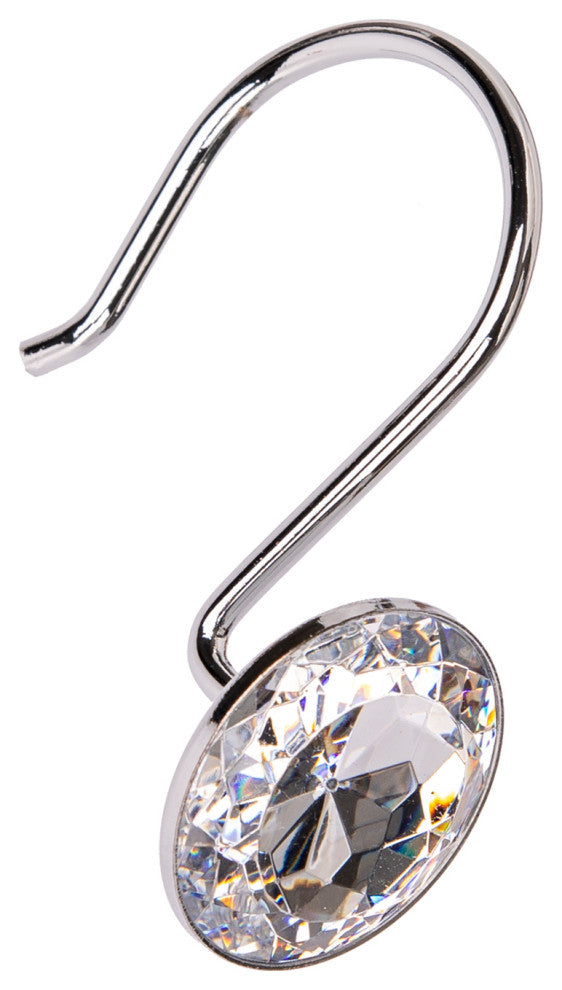 Utopia Alley Shower Hooks - Shower Curtain Rings for Bathroom, Chrome