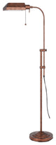 57" Rusted Adjustable Traditional Shaped Floor Lamp With Rust Square Shade