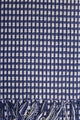 Homespun Fringed 100% Cotton Tablecloth, Marine, 70" Round