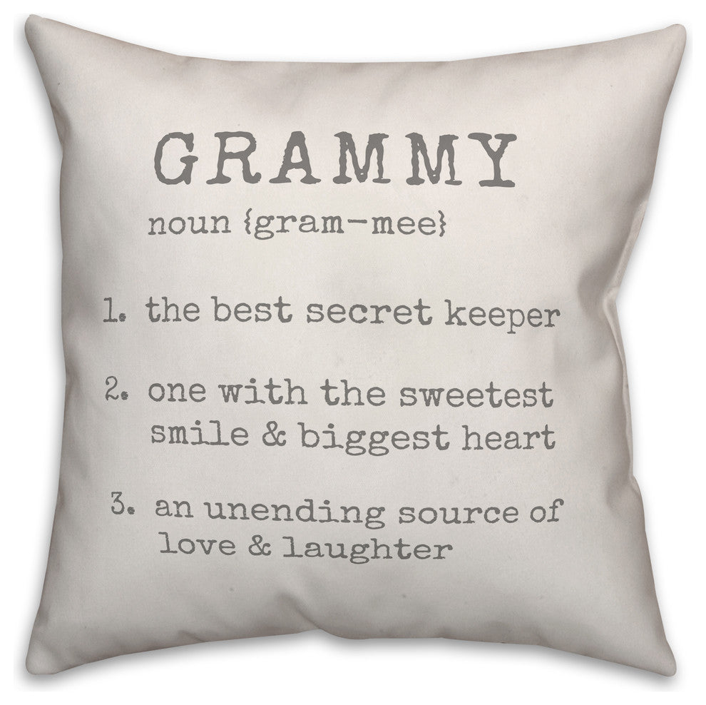 Grammy Definition 20x20 Throw Pillow