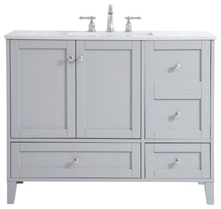 22" Traditional Grey-Light Bathroom Vanity