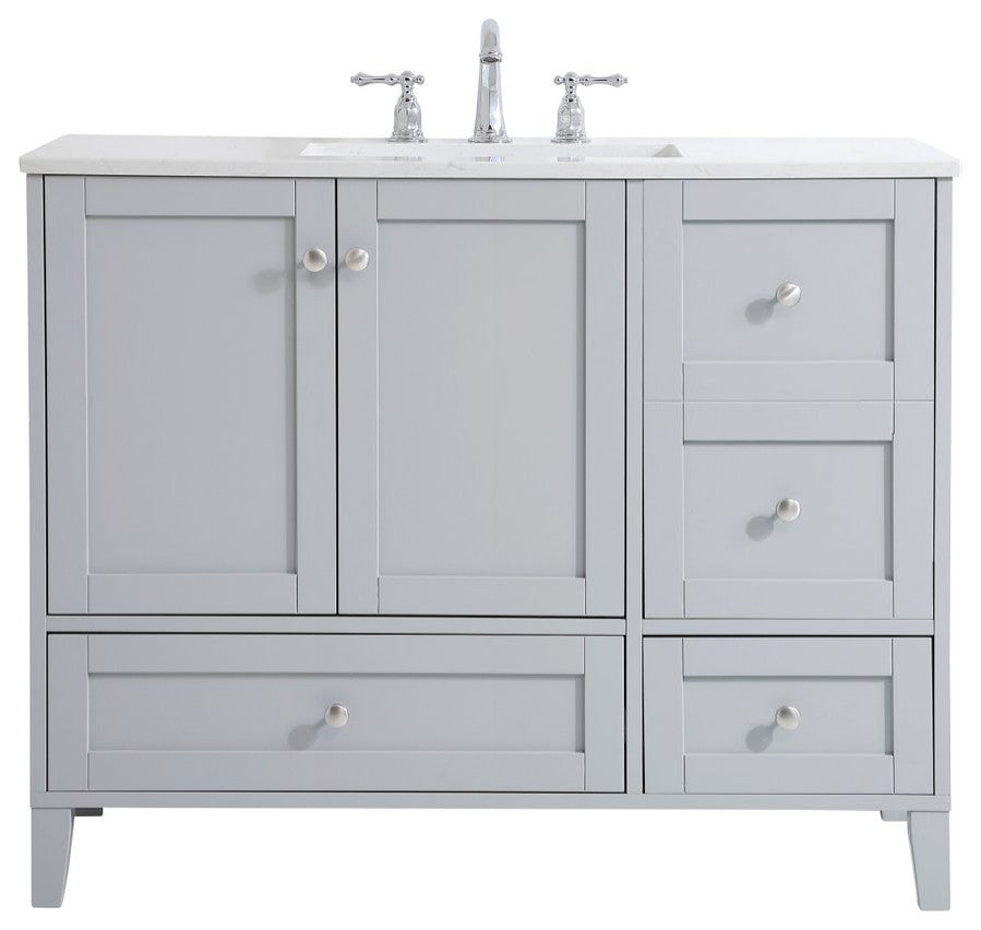 22" Traditional Grey-Light Bathroom Vanity