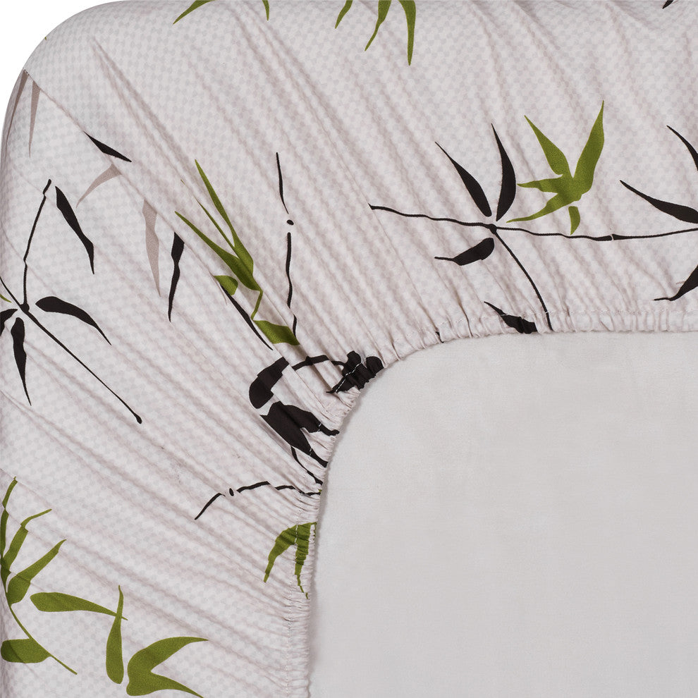 Fern Floral 100% Cotton Weave Bed Sheet Set, Full
