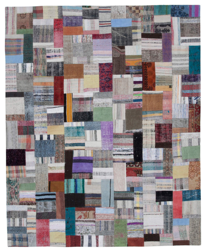 Rug N Carpet - Handmade Anatolian 8' 1'' x 10' 0'' Rustic Patchwork Kilim Rug