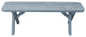 Cedar Cross-Leg Bench, Gray Stain, 4 Foot