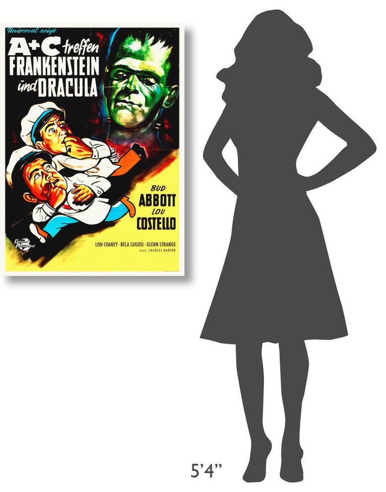 Abbott and Costello, German, Frankenstein And Dracula, 26x36