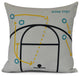 Alley Oop!, Geometric Print Pillow, White, 18" x 18"