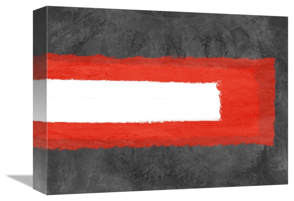 "Grey And Red Abstract 6" Fine Art Print