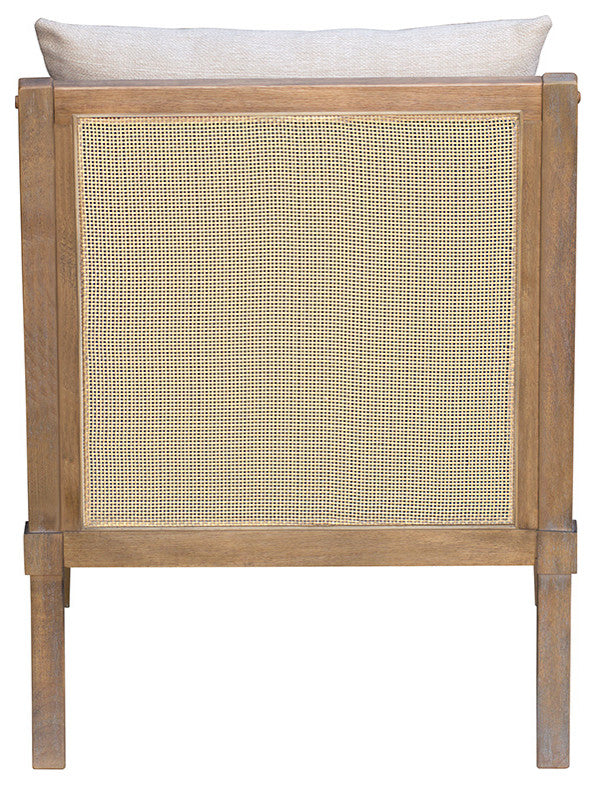 Martha Stewart Morgan Cane Accent Chair With Removable Back Cushion