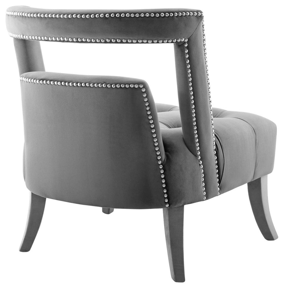 Honor Armchair Performance Velvet Set of 2-Gray