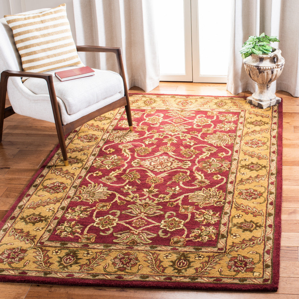 Safavieh Golden Jaipur Collection GJ250 Rug, Burgundy/Gold, 5'x8'
