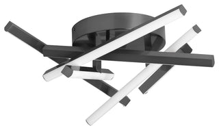 Carly Flush Mount, 43W, Matte Black, White Silicone Diffuser