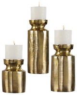 Uttermost Amina Antique Brass Candleholders 3-Piece Set 18958