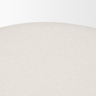 Shaiden Brown Wood With Cream Fabric Stool