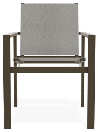Tribeca Sling Outdoor Stackable Armchair, Augustine Oyster/Beachwood