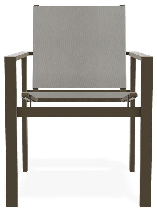 Tribeca Sling Outdoor Stackable Armchair, Augustine Oyster/Beachwood