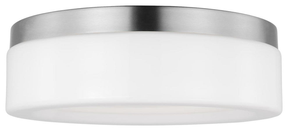 Generation Lighting 7569093S Rhett 12"W LED Flush Mount Drum - Brushed Nickel