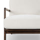 Metro Carmelo Upholstered Accent Chair, Walnut/Cream Genuine Leather