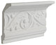 5" Face, Floral Polyurethane Crown Moulding, 6" Long Sample