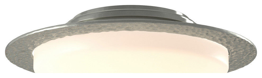 Oceanus Semi-flush, Sterling Finish, Opal Glass