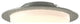 Oceanus Semi-flush, Sterling Finish, Opal Glass