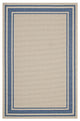 Rim Solid Border Borderline 8x10 Indoor and Outdoor Area Rug