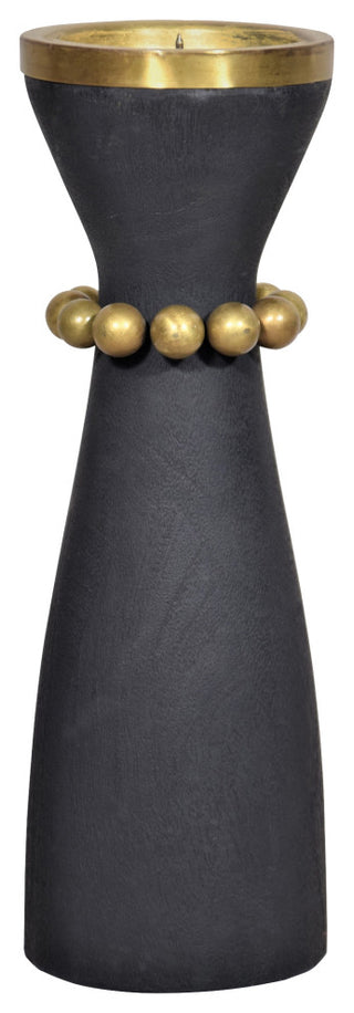 Parvati Candleholder, Black, Large