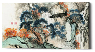Epic Graffiti "Bird's Eye View" by River Han, Giclee Canvas Wall Art, 30"x60"