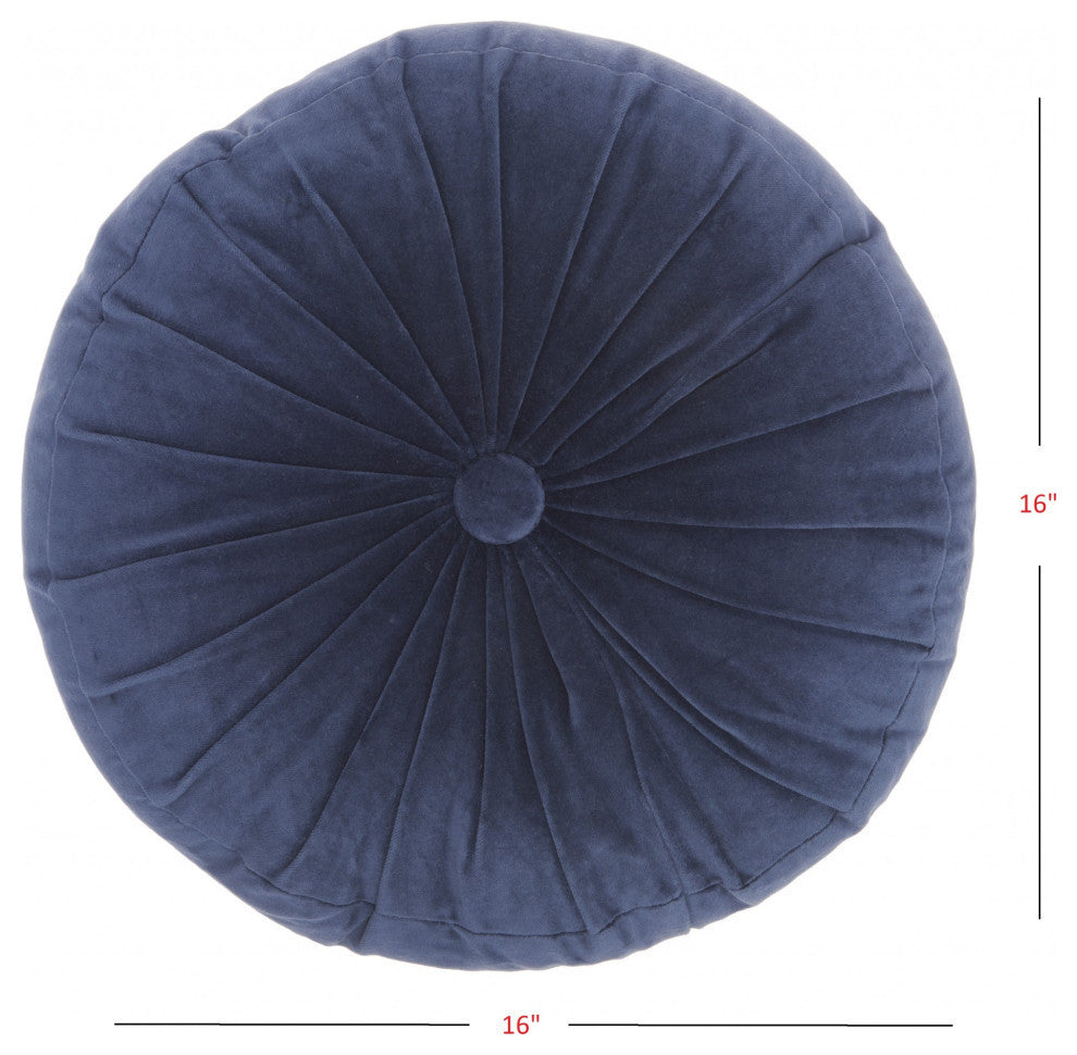 16" X 16" Multicolor Round Velvet Throw Pillow