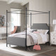 Hillsdale McArthur Queen Metal and Upholstered Canopy Bed
