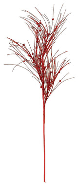 Glitter Pine Spray, Set of 3, Red, 28"