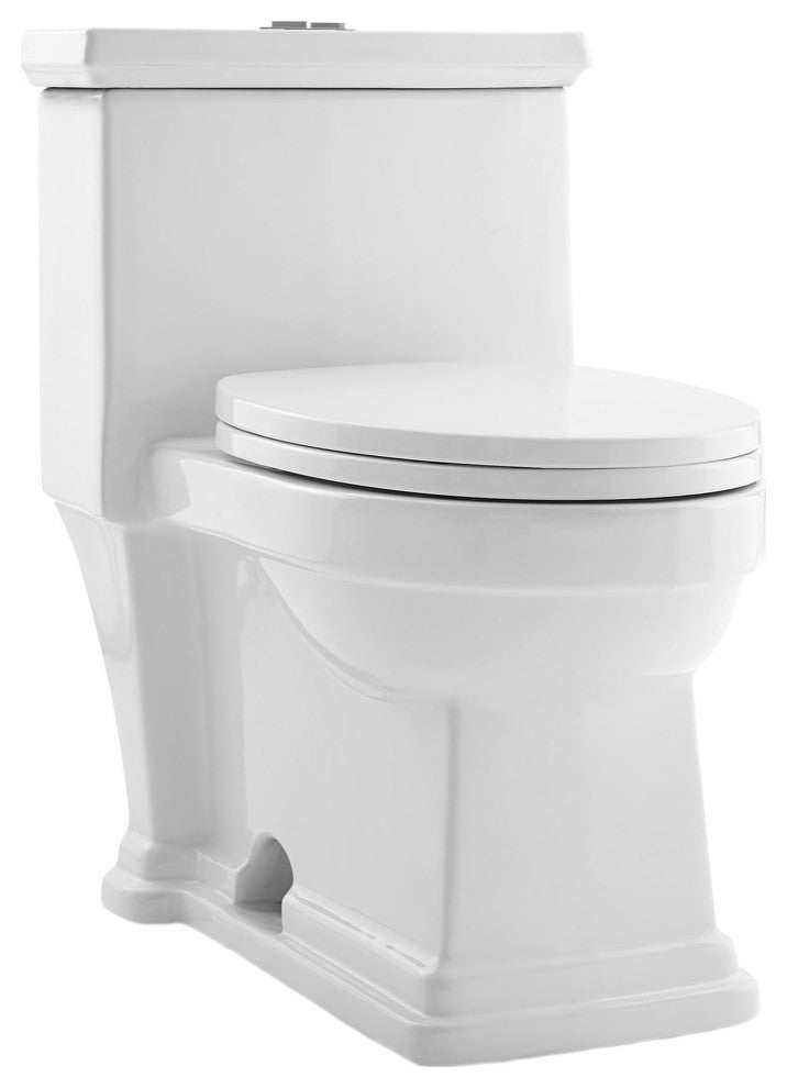 Voltaire One Piece Elongated Toilet Dual Flush 1.1/1.6 gpf, Glossy White