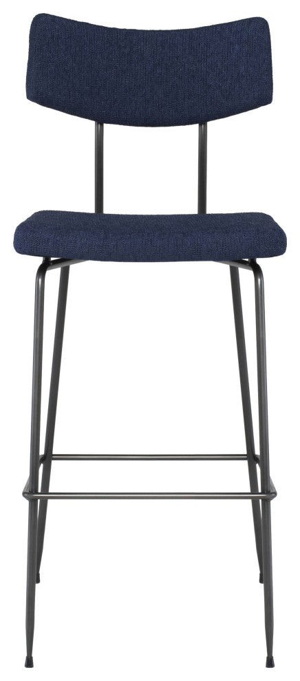 Soli True Blue Fabric Bar Stool