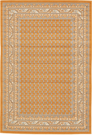 Unique Loom Orange Allover Williamsburg 4'x6' Area Rug