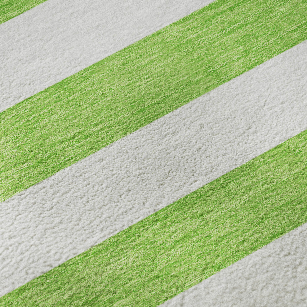 Premium Machine Washable Mayfield AMF528 Lime 1'8" x 2'6" Rug