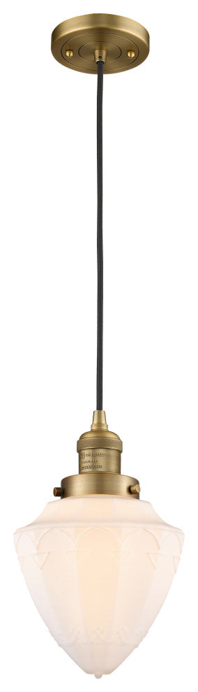 Innovations 201C-BB-G661-7-LED 1 Light Mini Pendant, Brushed Brass