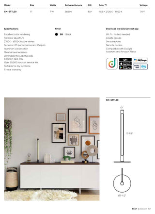 DALS Connect Axis 20" Smart Table Lamp