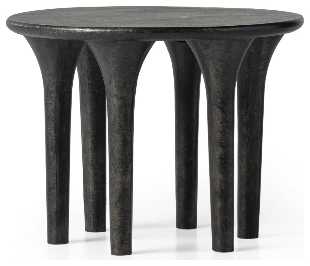 Kelden End Table-Raw Black