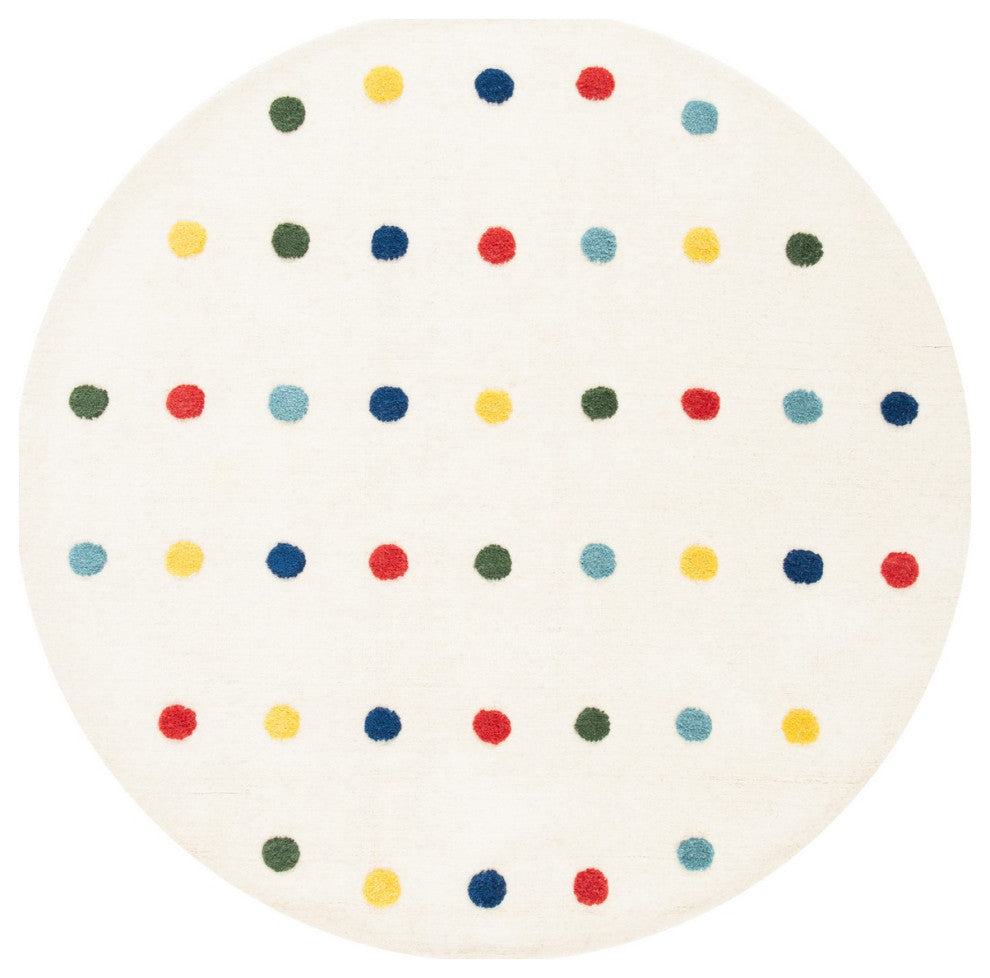 Safavieh Kids Collection, SFK101 Rug, Ivory, 3' Round