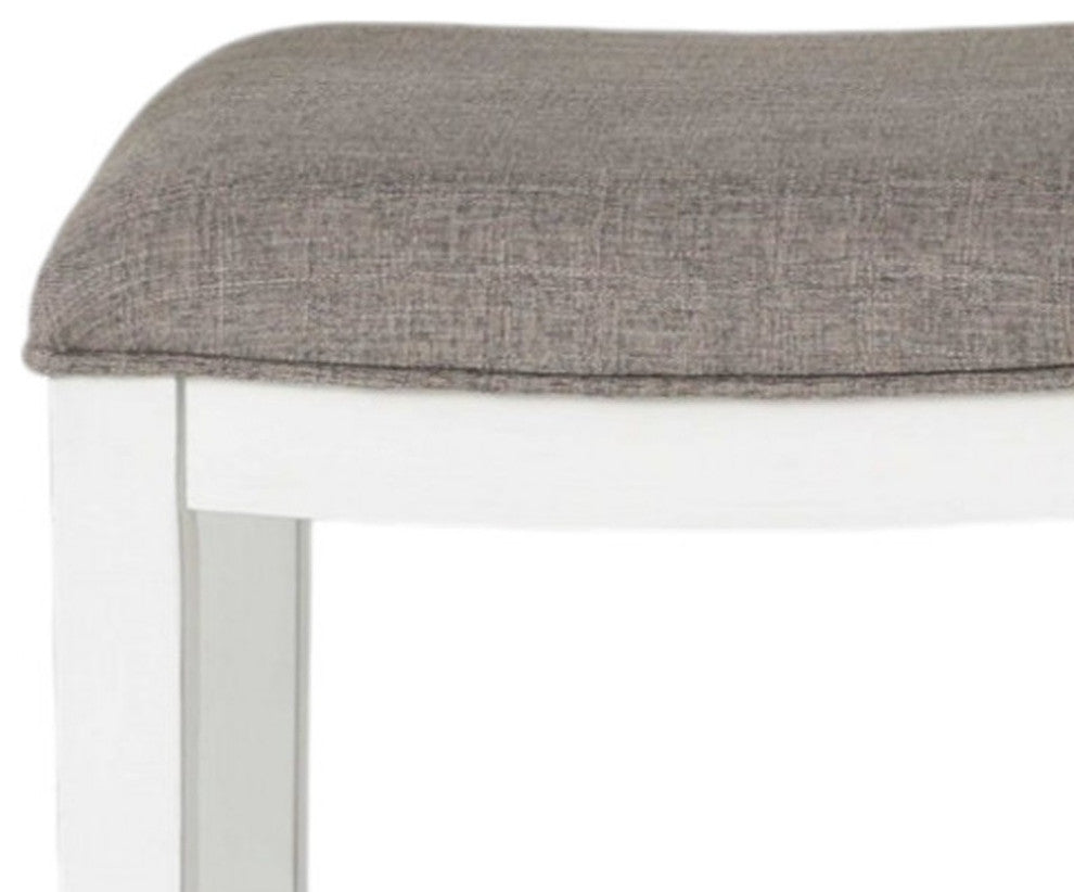 49" Three Piece White Rectangular Wood Bar Table With Stools