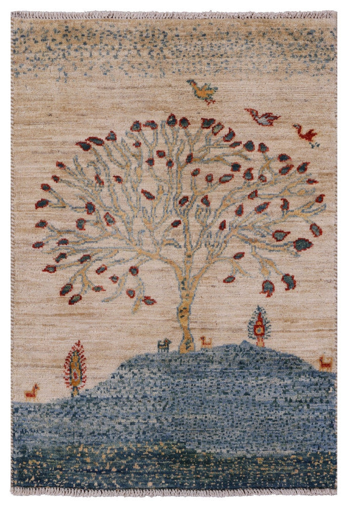 2' 0" X 2' 11" Tribal Persian Gabbeh Handmade Rug - Q12699