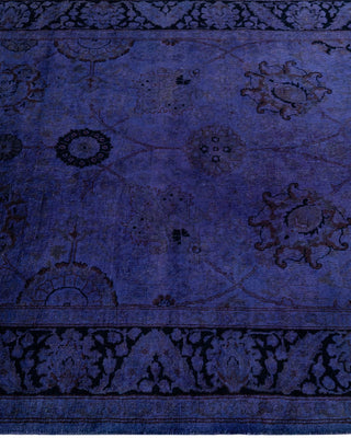 Fine Vibrance, One-of-a-Kind Hand-Knotted Runner Rug Purple, 3'1"x8'5"