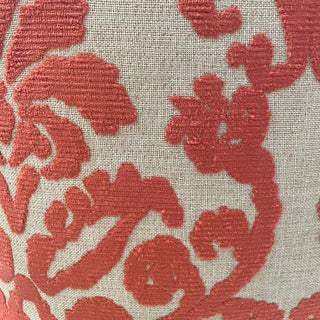 Plutus Fire Ridge Orange Floral Luxury Throw Pillow, Double Sided 26"x26"