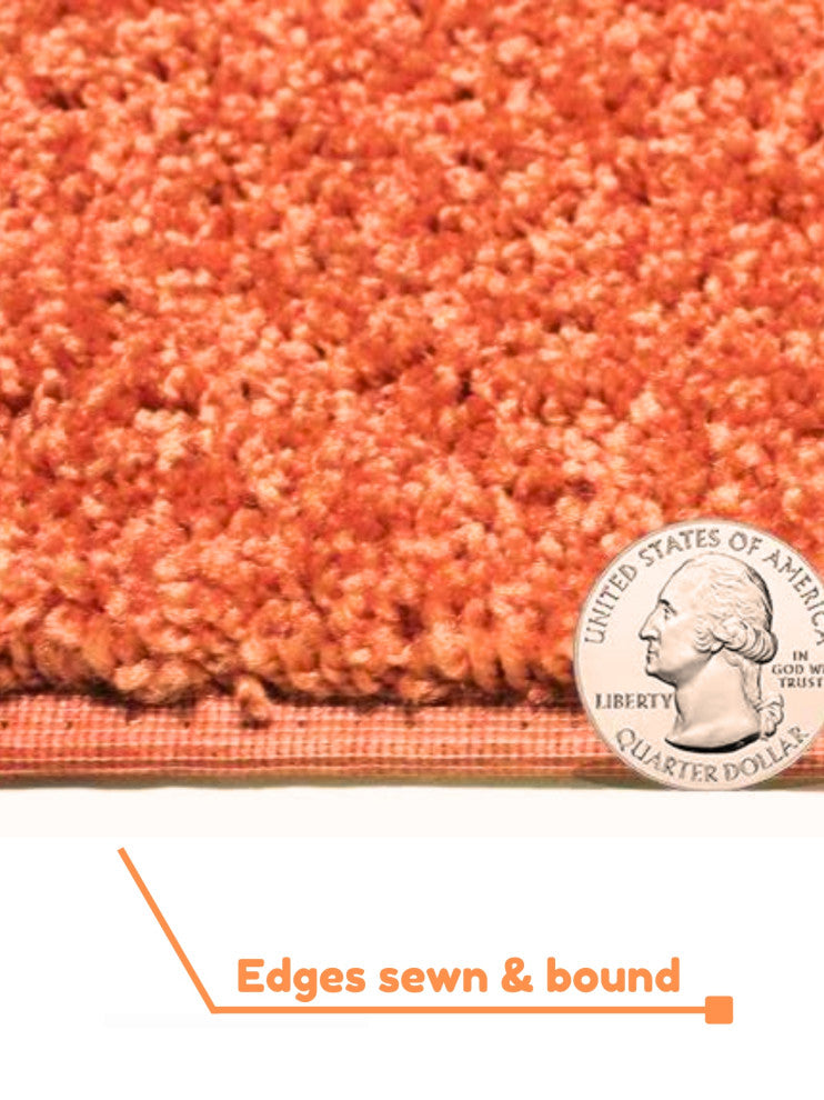 Shaw Carpet Kids Crossing, Tangerine Twist, Sqaure, 10''x10''