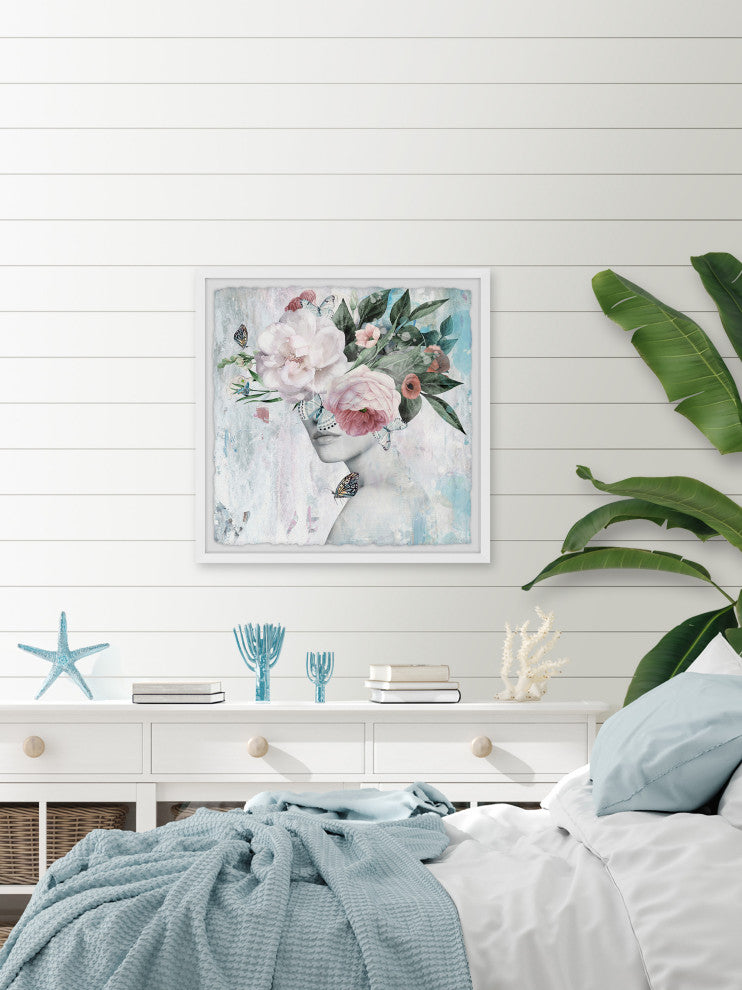 "Pastel Butterfly" Framed Painting Print, 12x12