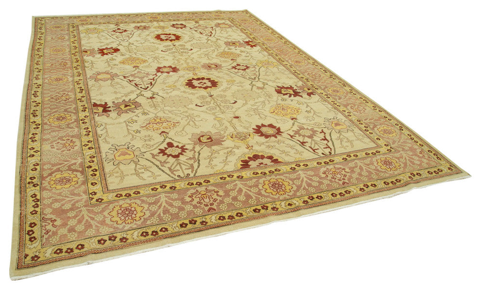 Rug N Carpet - Handmade Oriental 8' 10" x 11' 10" Unique Oushak Area Rug