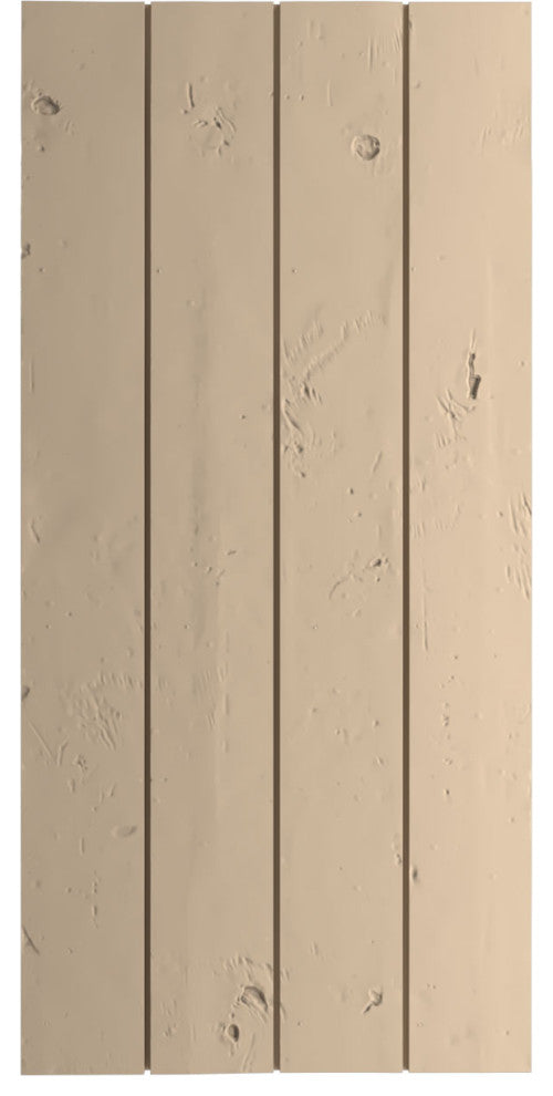 Rustic 4 Board Joined B-N-B Faux Wood Shutters, Knotty Pine, 22x70"